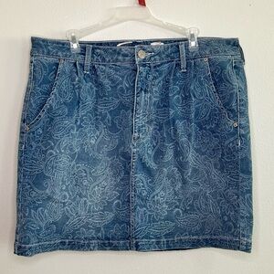 4/$10 Seven7 denim floral print miniskirt